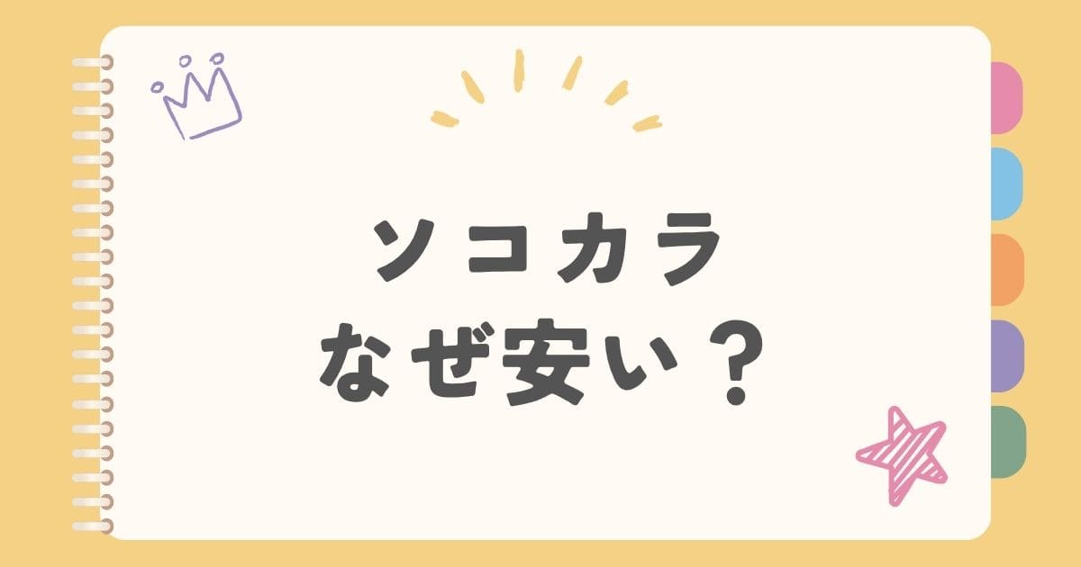 ソコカラなぜ安い？